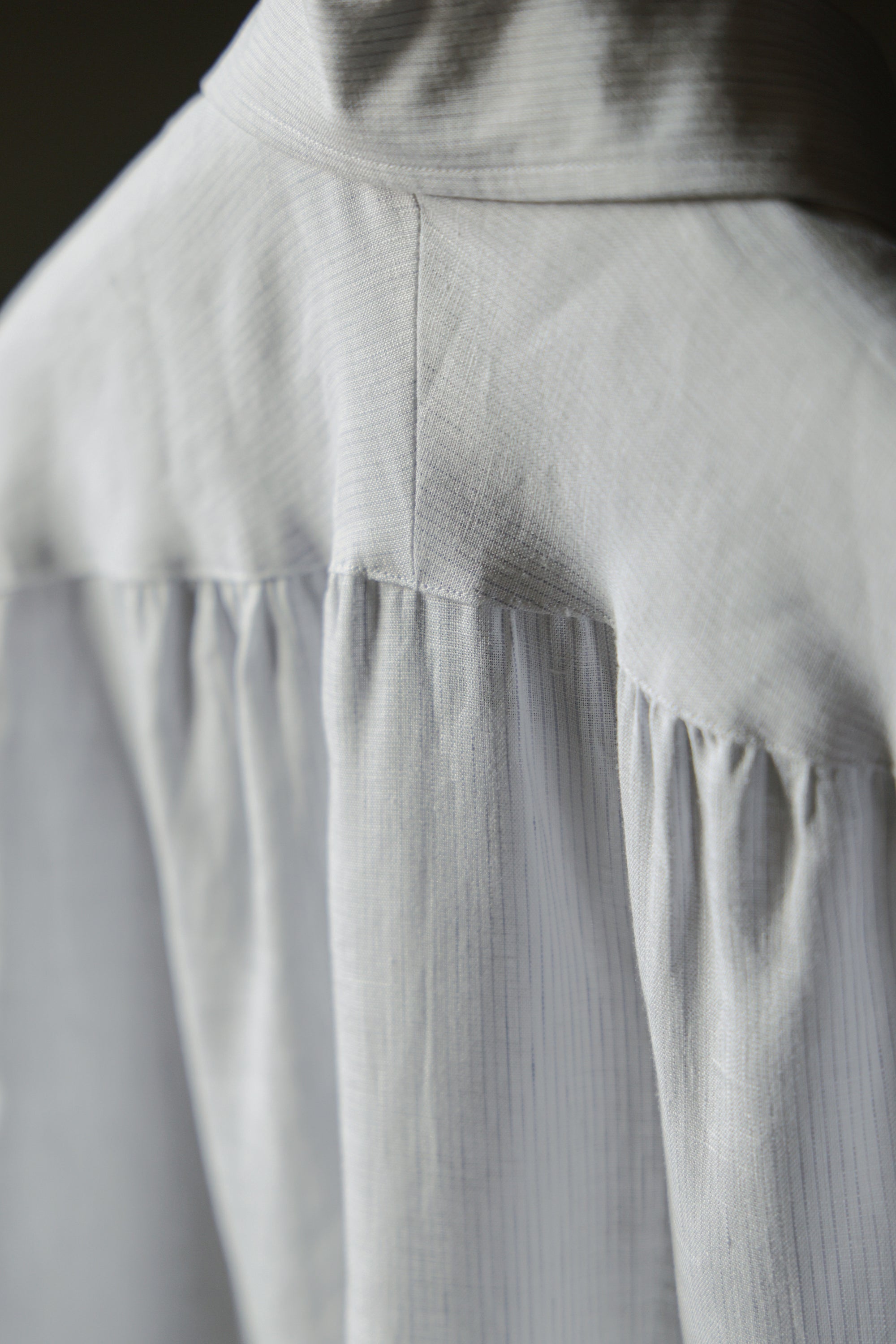 Ugentle One-piece Collar Linen Shirt — Neutral