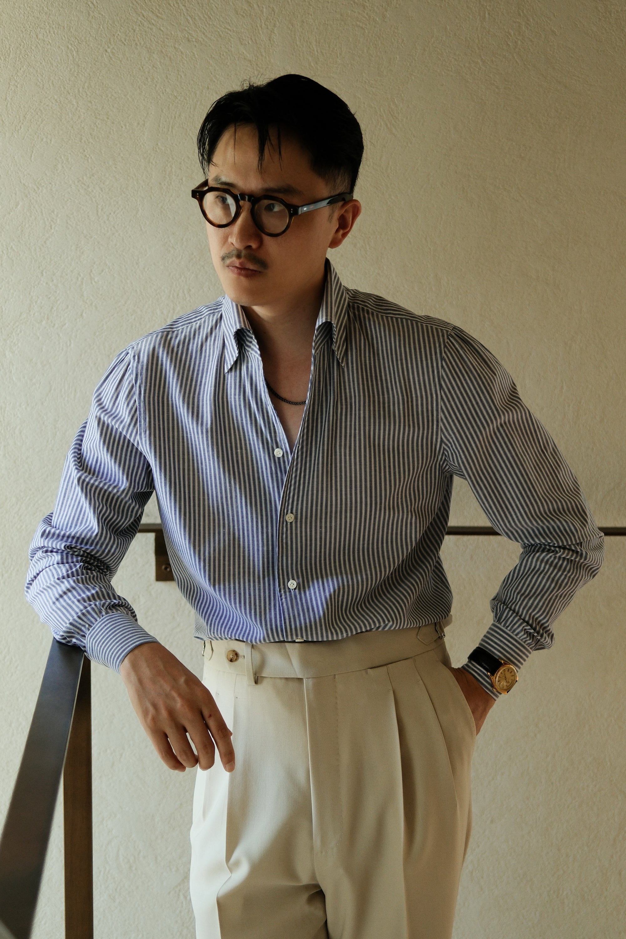 canclini dress shirts W935R Canclini Neat Roll Collar