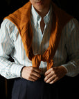 Ugentle Long Point Button Down Collar Shirt — Glacier Stripe