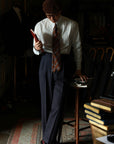 Ugentle Long Point Button Down Collar Shirt — Glacier Stripe