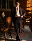 Ugentle One-piece Collar Shirt — Seersucker Beige Pencil Stripe