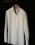 Ugentle One-piece Collar Shirt — Seersucker Beige Pencil Stripe