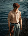 Ugentle Linen/Cotton Knitted Polo Beige