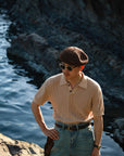 Ugentle Linen/Cotton Knitted Polo Beige