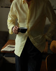Ugentle One-piece Collar Shirt — Seersucker Lemon
