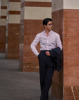 Ugentle Long Point Button Down Collar Shirt — Pink Stripe