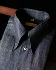 Ugentle Long Point Collar Shirt — Denim