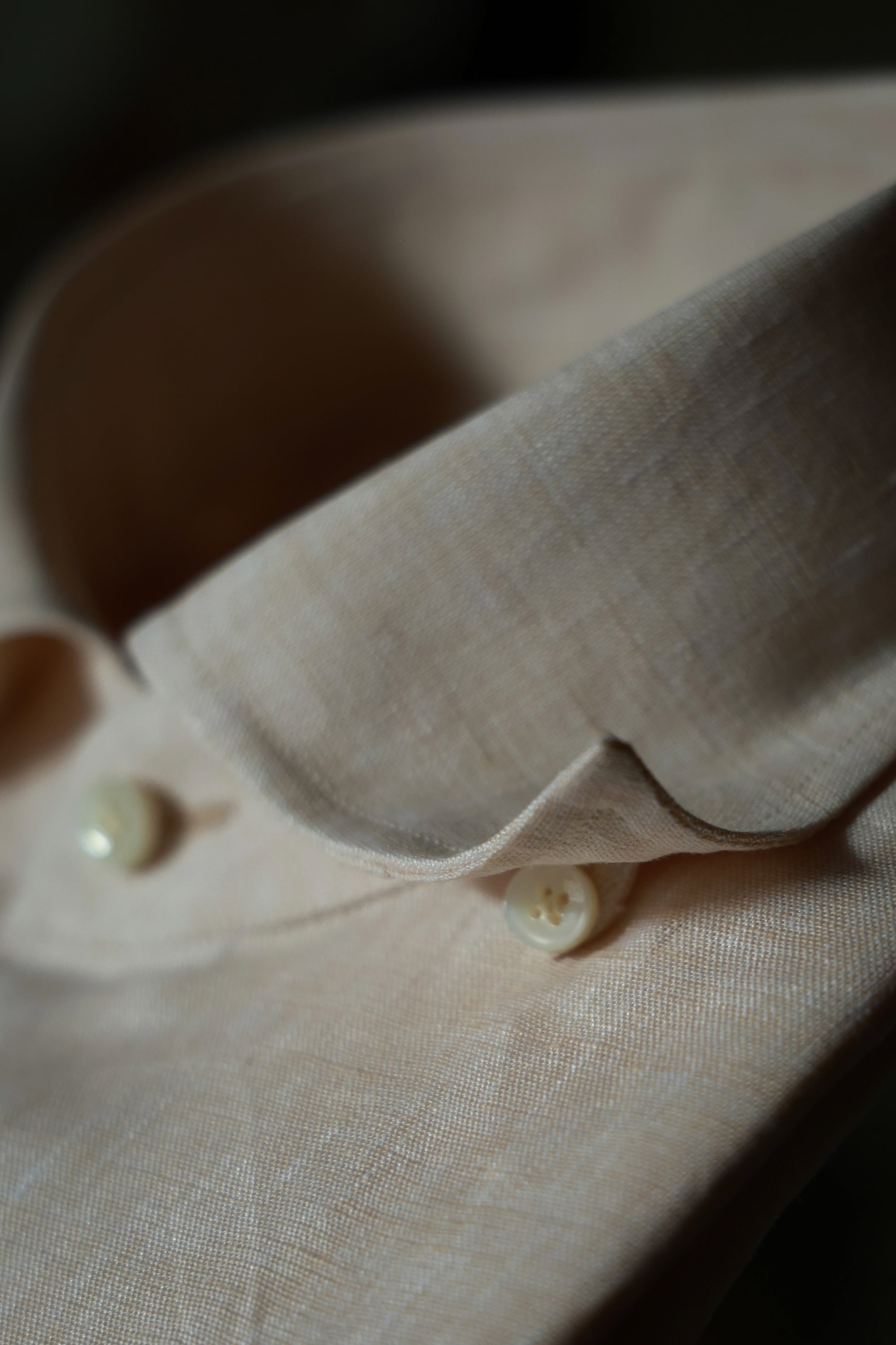 Ugentle Spread Collar Linen Shirt — Bagie