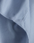 Ugentle Spread Collar Cotton/Silk Shirt — Light Blue Pencil Stripe