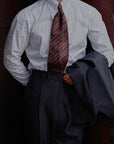 Ugentle Long Point Collar Shirt — Pencil Navy Stripe