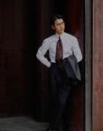 Ugentle Long Point Collar Shirt — Pencil Navy Stripe