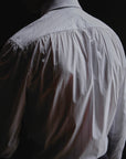 Ugentle Long Point Collar Shirt — Pencil Navy Stripe