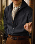 Ugentle One-piece Collar Shirt — Denim