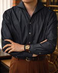 Ugentle One-piece Collar Shirt — Denim