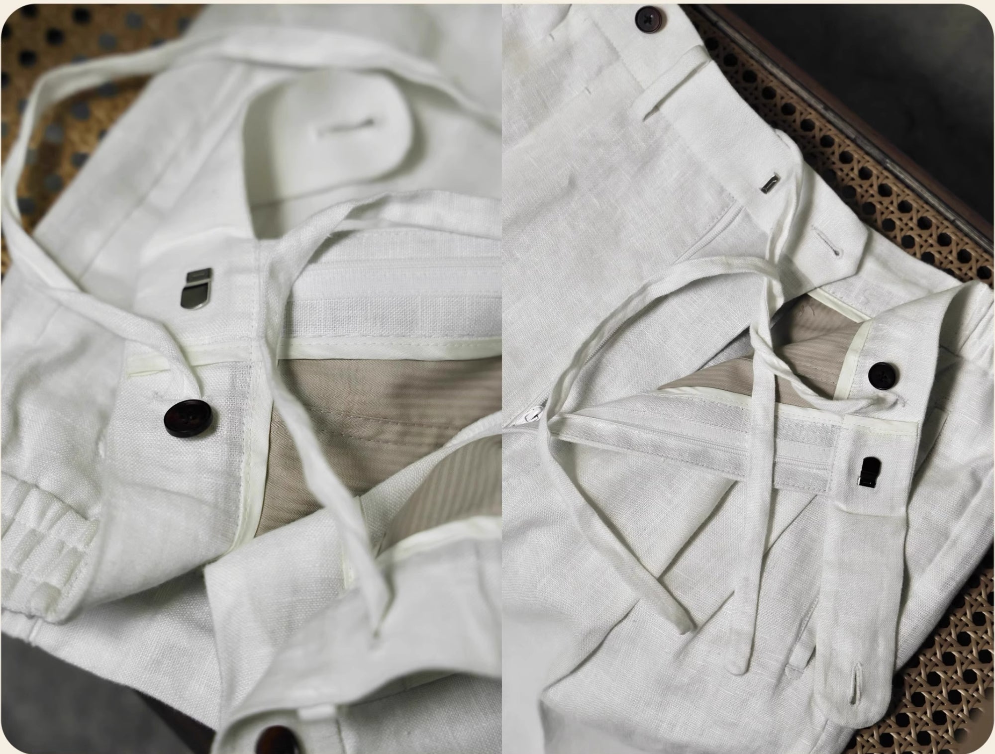 Ugentle Linen Trousers — Off White