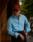 Ugentle One-piece Collar Shirt — Glacier