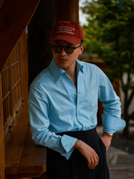 Ugentle One-piece Collar Shirt — Glacier – Yearn Shoemaker