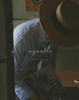 Ugentle Button Down Collar Shirt — Light Blue Wide Stripe